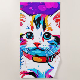 Toalla De Playa Arte gitano colorido