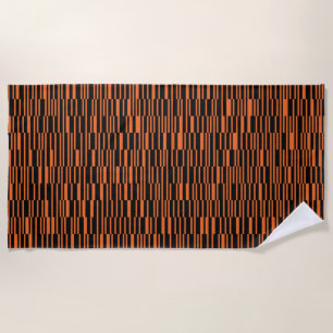 Toalla De Playa arte gráfico geométrico moderno, moderno y naranja
