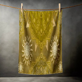 Toalla De Playa arte hexa dorada ursidae mandala moderno