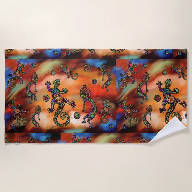 Toalla De Playa Arte Kokopelli (Anverso)