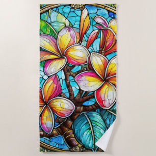 Toalla De Playa Arte plumérico de estilo cristalino