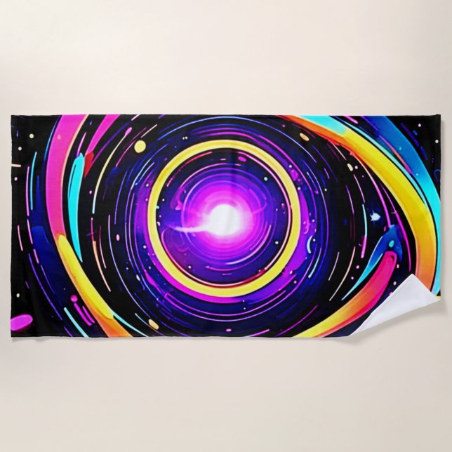 Toalla De Playa Arte vórtice cromático (Anverso)