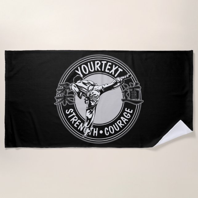 Toalla De Playa Artes marciales personalizadas JUDO Japan Combat S (Anverso)