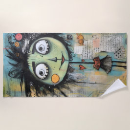Toalla De Playa ArtLady 13 Encantadora y angustiada