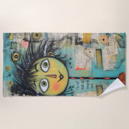 Toalla De Playa ArtLady 17 Encantadora y angustiada