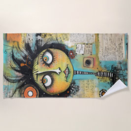 Toalla De Playa ArtLady 19 Encantadora y angustiada