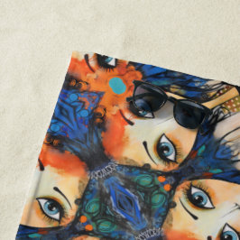 Toalla De Playa ArtLady 31 Encantadora y angustiada