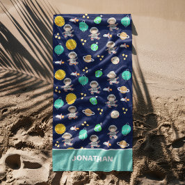 Toalla De Playa Artronaut and Spaceship for Children