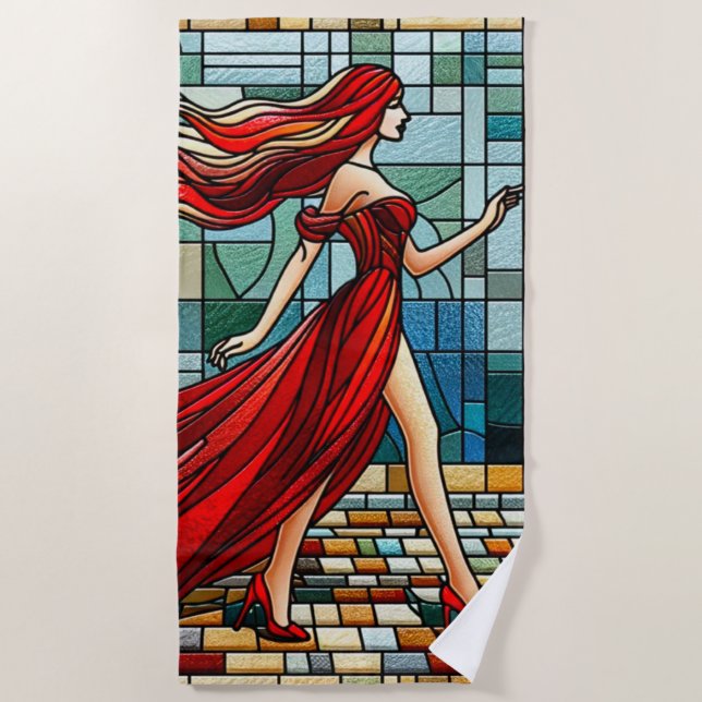 Toalla De Playa Artsy Lady (Anverso)