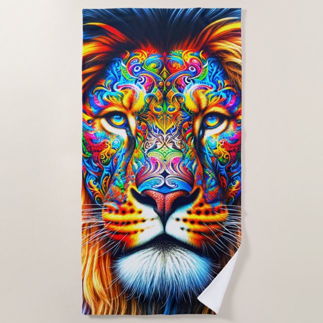 Toalla De Playa Artsy Lion (Anverso)