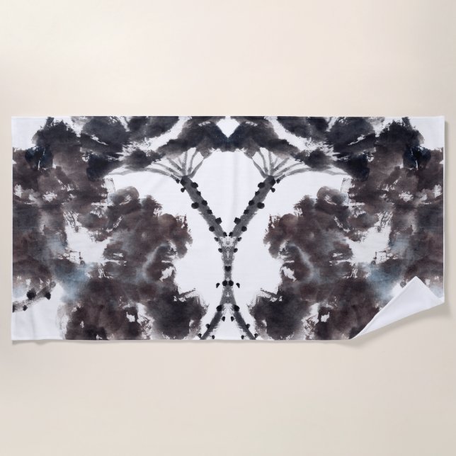 Toalla De Playa Asiatische Kunst mit Lotusblätter Motiv (Anverso)