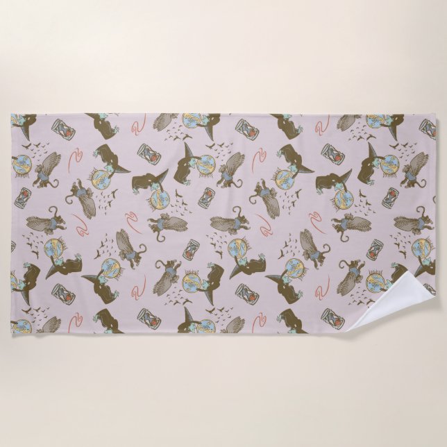 Toalla De Playa Asistente de Oz™ Bruja Malvada™ Patrón de Bola de  (Anverso)