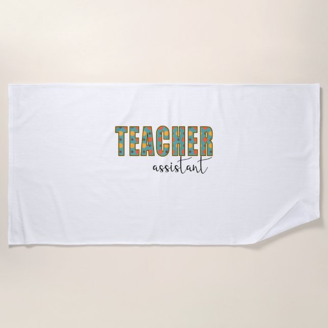 Toalla De Playa Asistente de profesores de arte (Anverso)