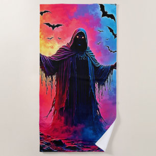 Toalla De Playa Asombroso Demón vestido con diseño de sombras