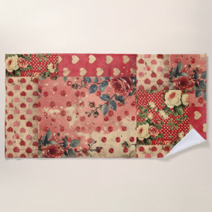 Toalla De Playa Aspecto de bonito con molestias Shabby Chic Floral
