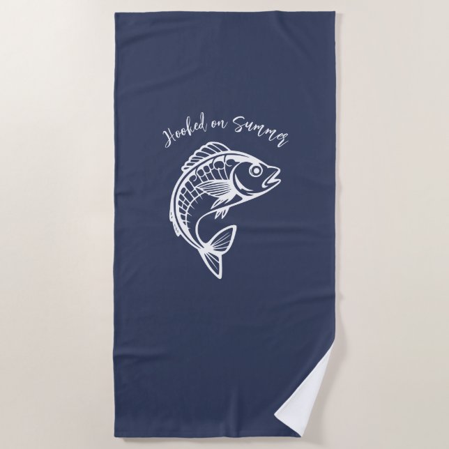 Toalla De Playa Atado De Pescado En Verano (Anverso)