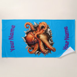 Toalla De Playa Ataque de Pulpo