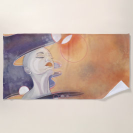 Toalla De Playa Ataque nebulosa y collar de perla galáctica