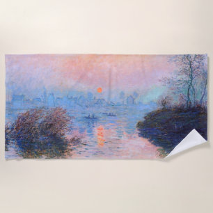 Toalla De Playa Atardecer en el Sena Claude Monet
