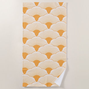 Toalla De Playa Atardecer, naranja tonal, textura de hormigón