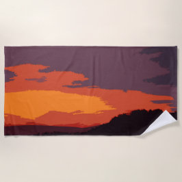 Toalla De Playa Atardecer simplificado