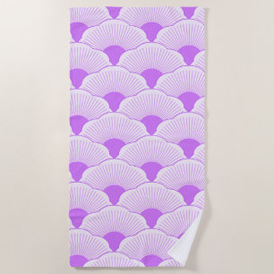 Toalla De Playa Atardecer, violeta tonal, textura de hormigón