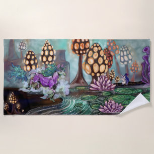 Toalla De Playa Atracciones de Fantasía en los Glowshrooms