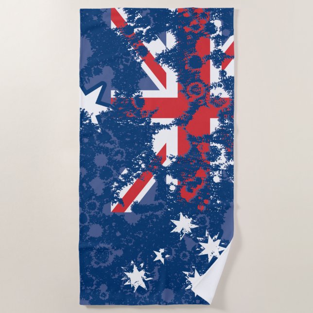 Toalla De Playa AUSTRALIA FLAG KCALIMA effect by Masanser (Anverso)