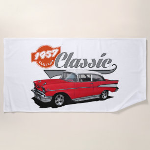 Toalla De Playa Auto clásico americano de 1957