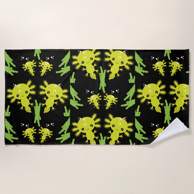 Toalla De Playa Axaotl Salamander Kids Gift (Anverso)