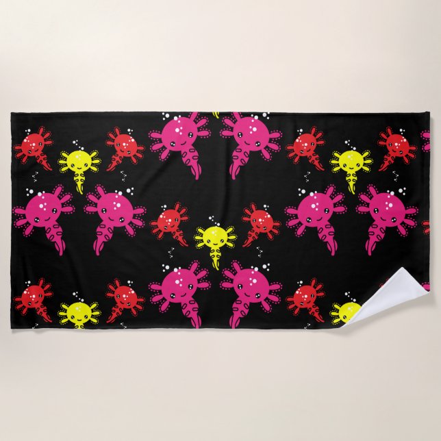 Toalla De Playa Axaotl Salamander Kids Gift (Anverso)