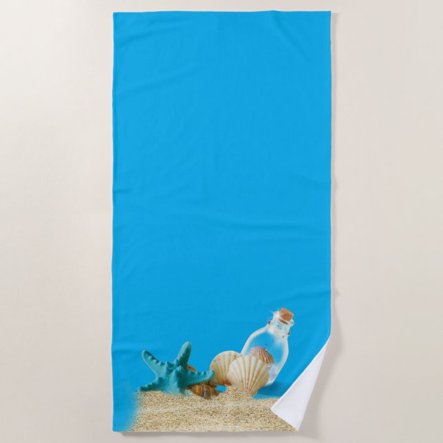 Toalla de playa azul cielo (Anverso)