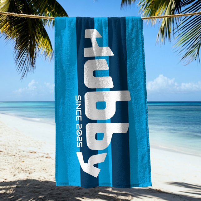 Toalla de playa azul de Groom Aqua y Navy de Nueva (Subido por el creador)