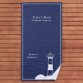 Toalla De Playa Azul de la Marina de Faro