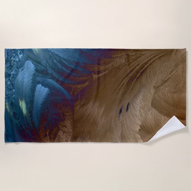 Toalla De Playa Azul dorado (Anverso)