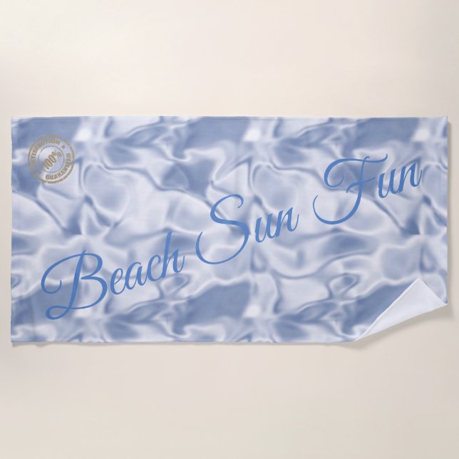 Toalla De Playa Azul moderno (Anverso)