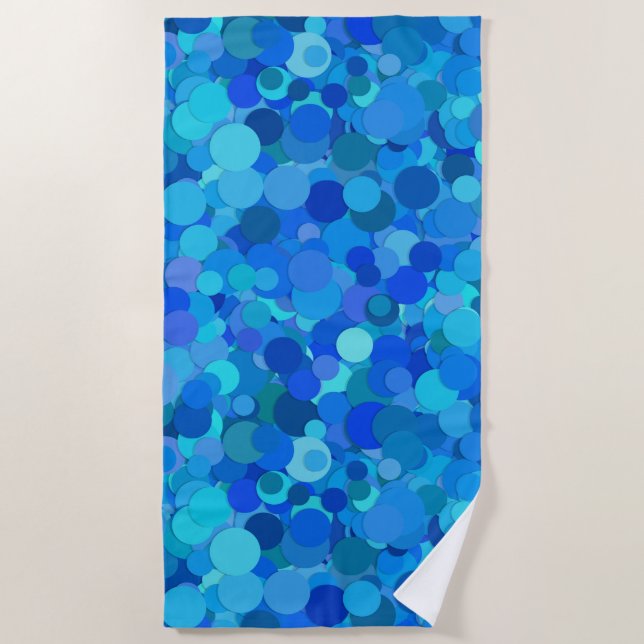 toalla de playa azul punto confetti (Anverso)