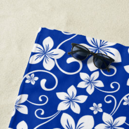TOALLA DE PLAYA AZUL REAL DE HAWAIAN HULA (HIBISCUS)
