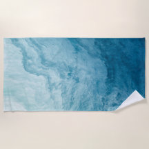 Azul Tranquilo Océano Olas Naturaleza Resumen Arte