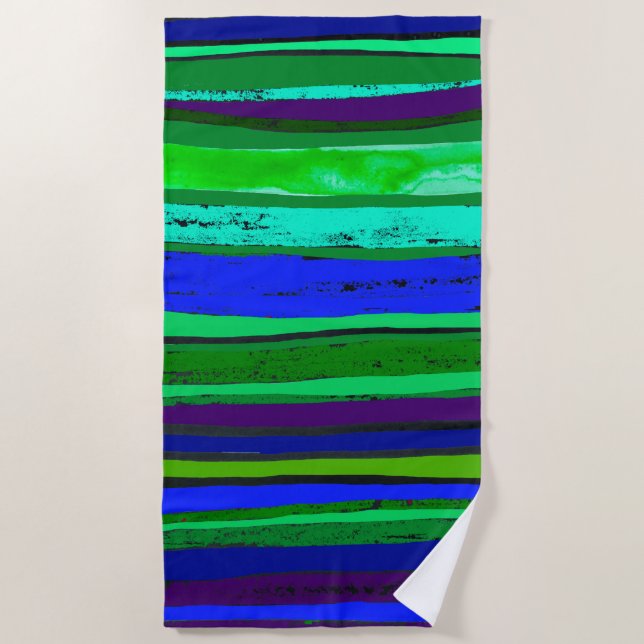 Toalla De Playa Azul y verde (Anverso)