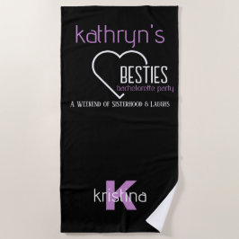 Toalla De Playa Bachelorette Besties Personalizada