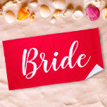 Toalla De Playa Bachelorette Bride Beach Personalizada<br><div class="desc">Bachillerato personalizado de la toalla de playa de la soltera.</div>