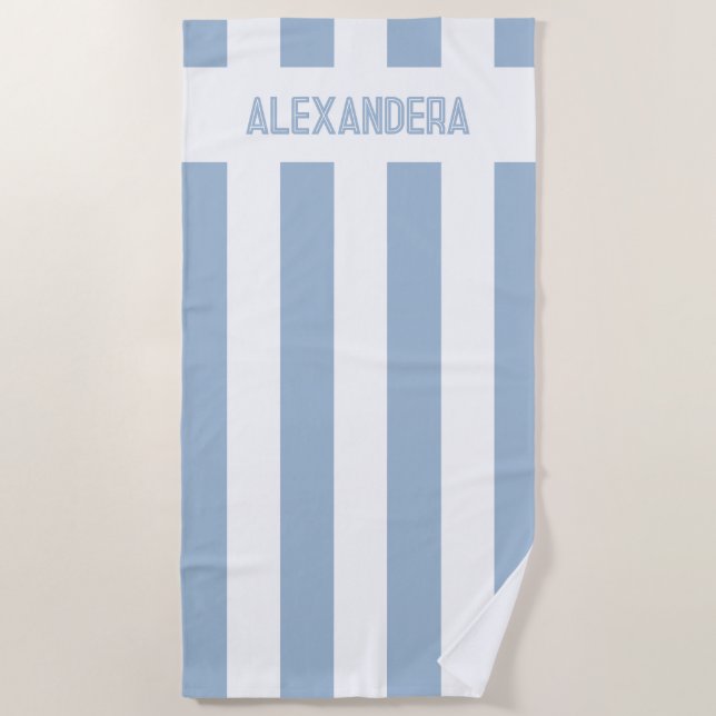 Toalla De Playa Bachelorette Bridesmaid de Blue Name Beach (Anverso)