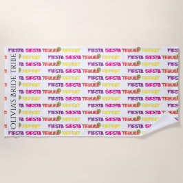 Toalla De Playa Bachelorette Fiesta Siesta Tequila Repetir