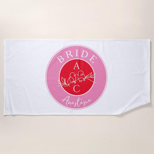 Toalla De Playa Bachelorette Party Bride (Anverso)