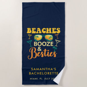 Toalla De Playa Bachelorette Party Weekend Bebe Booze Besties
