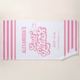 Toalla De Playa Bachelorette Pink Last Splash