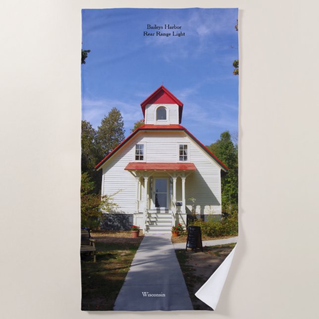 Toalla De Playa Baileys Harbor Rear Range Light beach towel (Anverso)
