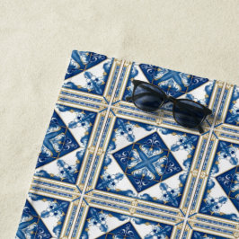 Toalla De Playa Baldosas mediterráneas, portuguesas, azulejo, mall