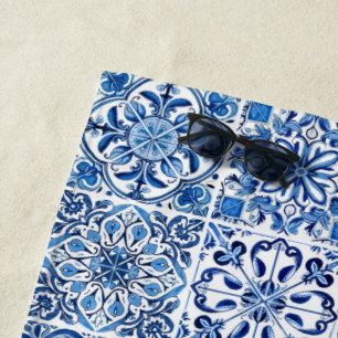 Toalla De Playa Baldosas mediterráneas, portuguesas, azulejo, mall